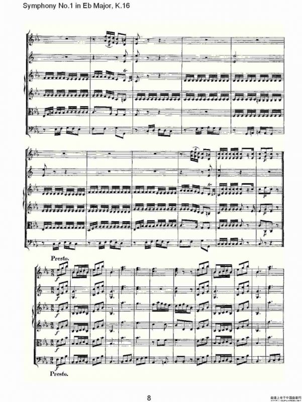 Symphony No.1 in Eb Major，K.16（Eb大调第一交响曲K.16）