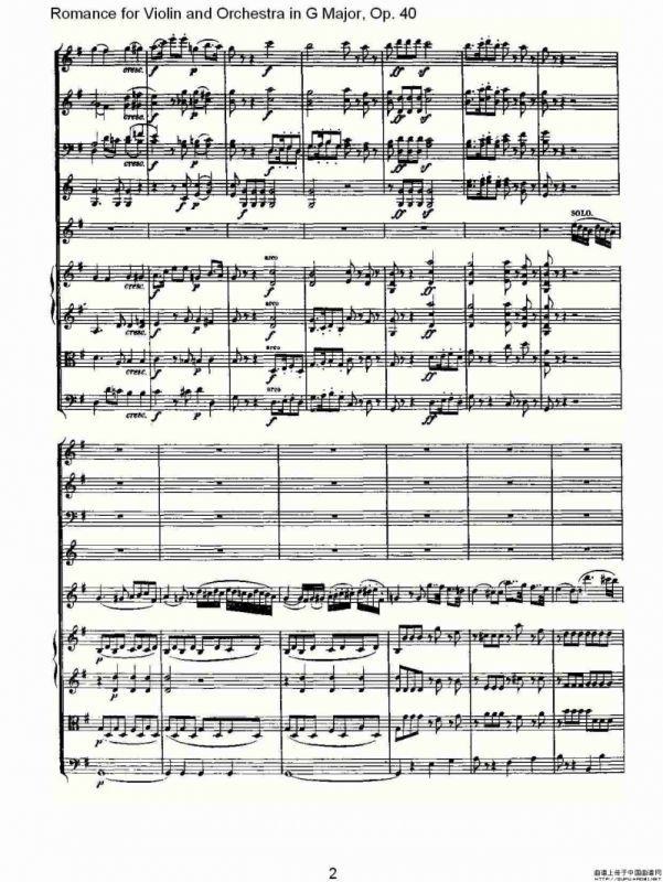 G小调小提琴与管弦乐罗曼曲Op.40