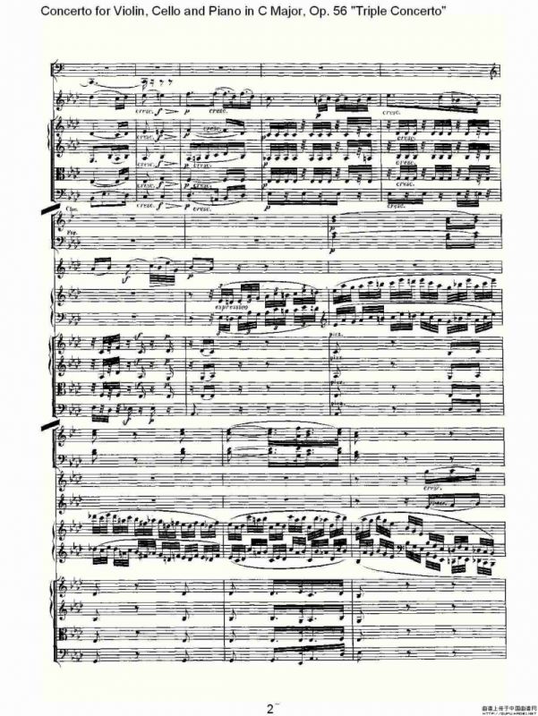 C大调大提琴与钢琴协奏曲 Op.56第二乐章