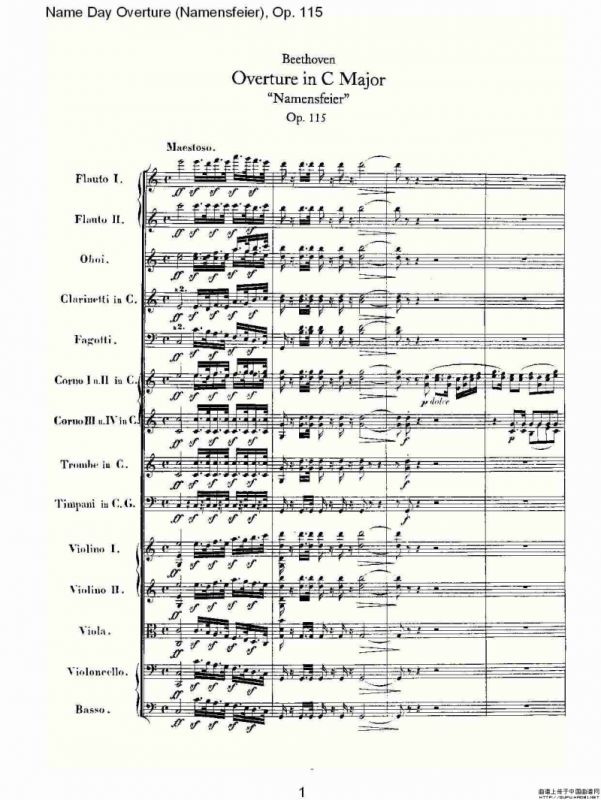 Name Day Overture（Namensfeier)，Op.11）