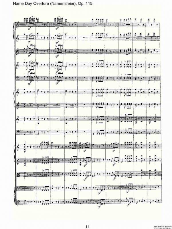 Name Day Overture（Namensfeier)，Op.11）