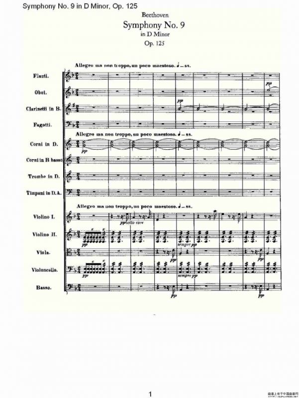 D小调第九交响曲 Op.125第一乐章（一）
