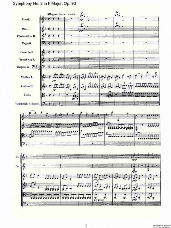F大调第八交响曲 Op.93第四乐章