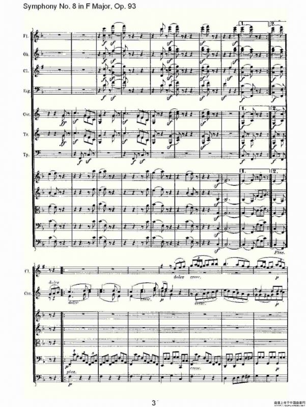 F大调第八交响曲 Op.93第三乐章