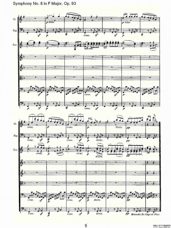 F大调第八交响曲 Op.93第三乐章