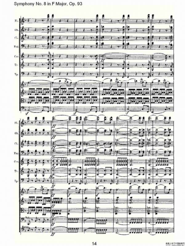 F大调第八交响曲 Op.93 第一乐章