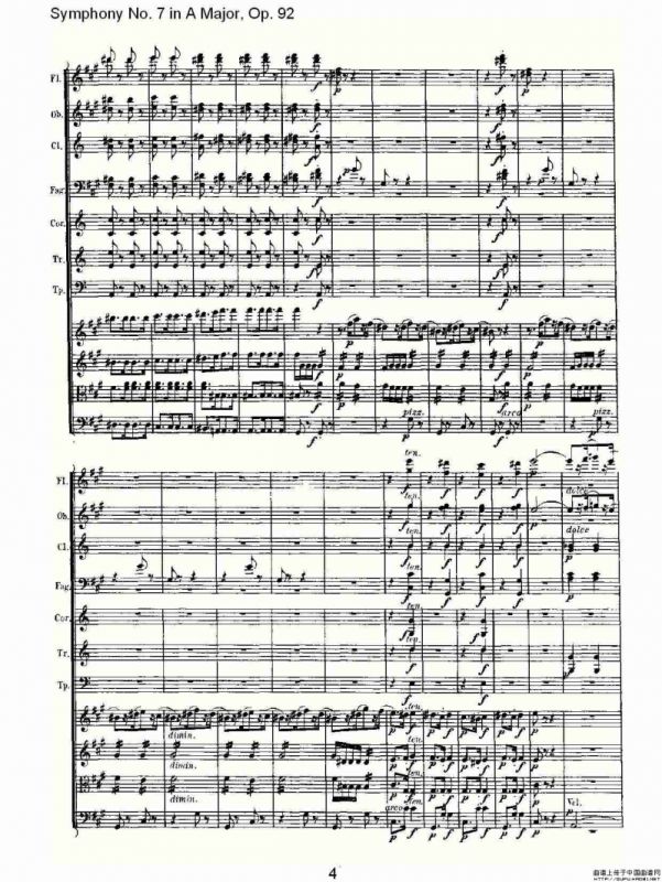 A大调第七交响曲 Op.92第四乐章