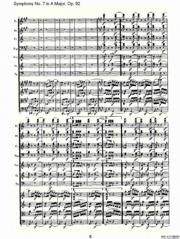 A大调第七交响曲 Op.92第四乐章