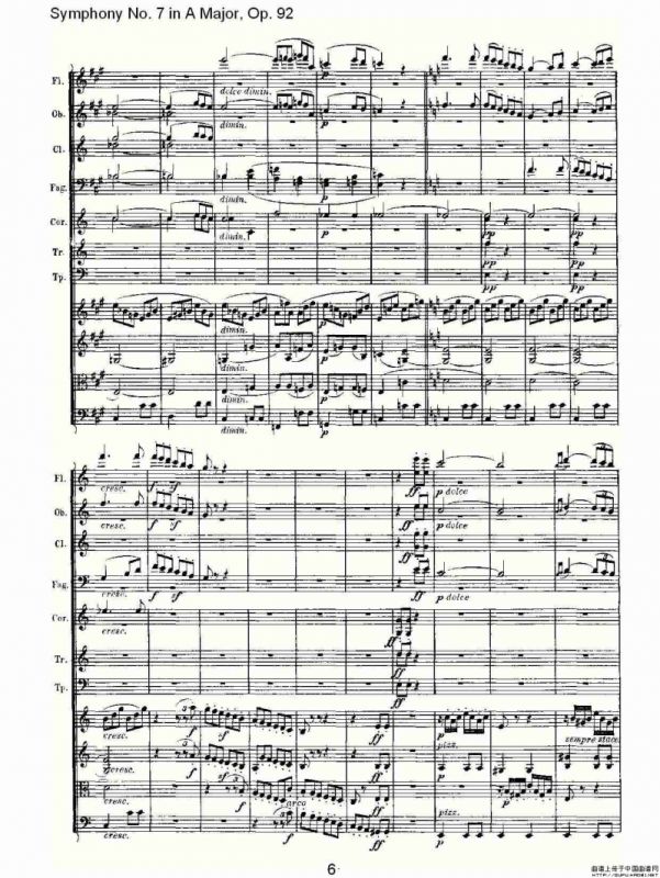 A大调第七交响曲 Op.92第二乐章