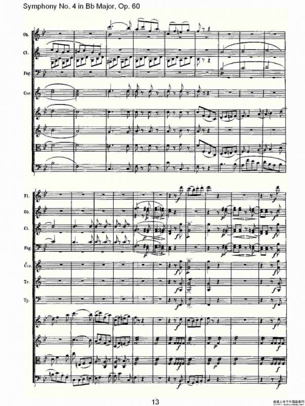 bB大调第四交响曲 Op.60第四乐章