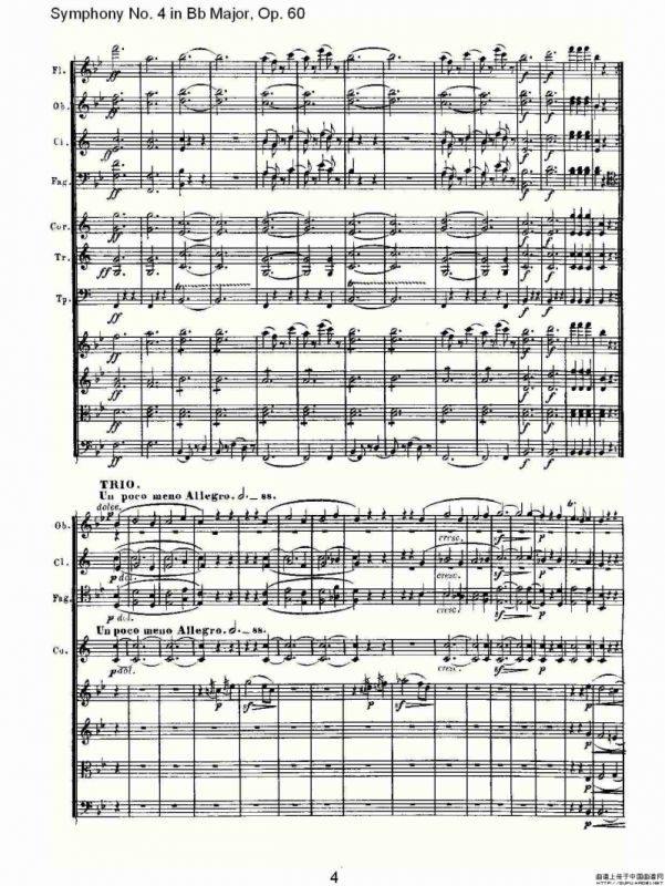 bB大调第四交响曲 Op.60）第三乐章