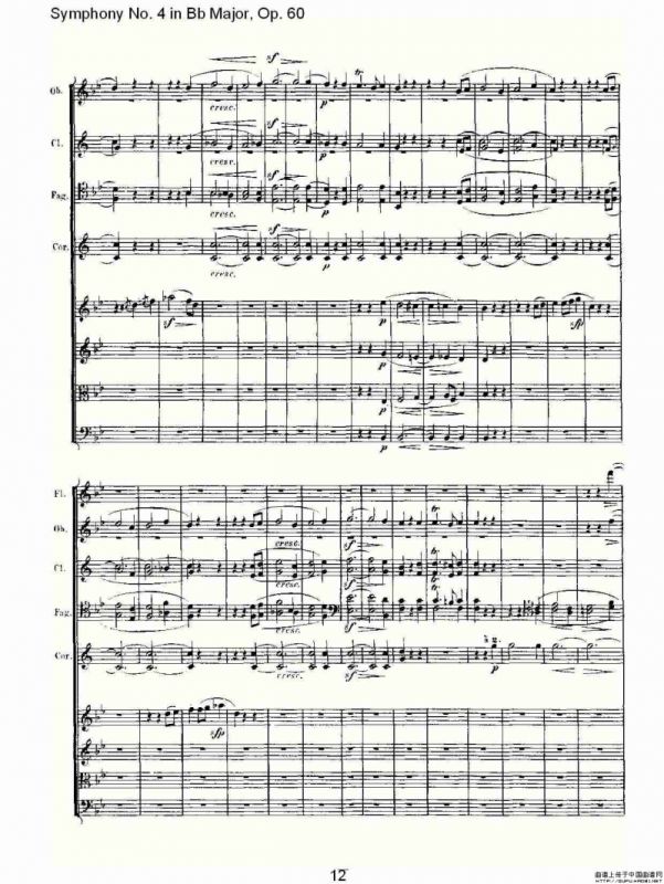 bB大调第四交响曲 Op.60）第三乐章
