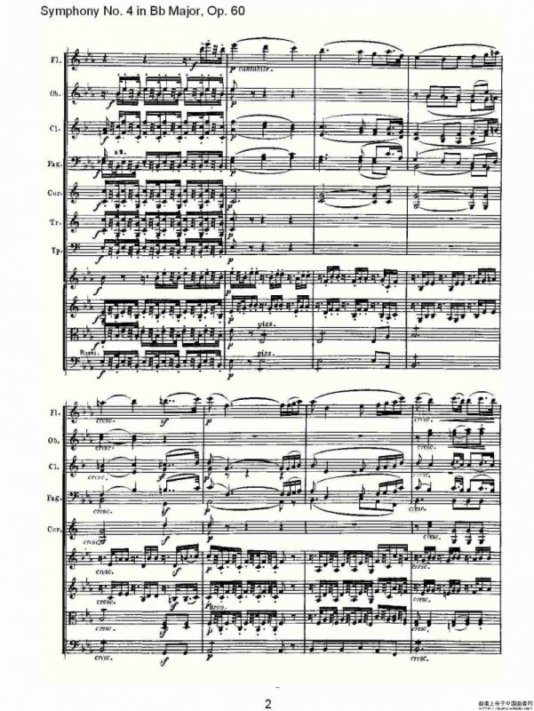 bB大调第四交响曲 Op.60第二乐章