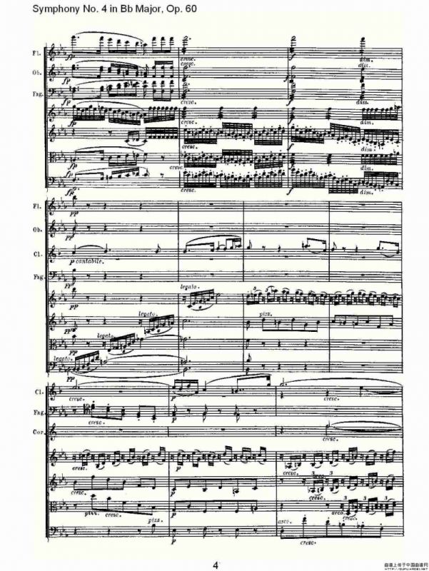 bB大调第四交响曲 Op.60第二乐章