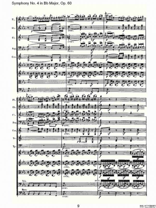 bB大调第四交响曲 Op.60第二乐章