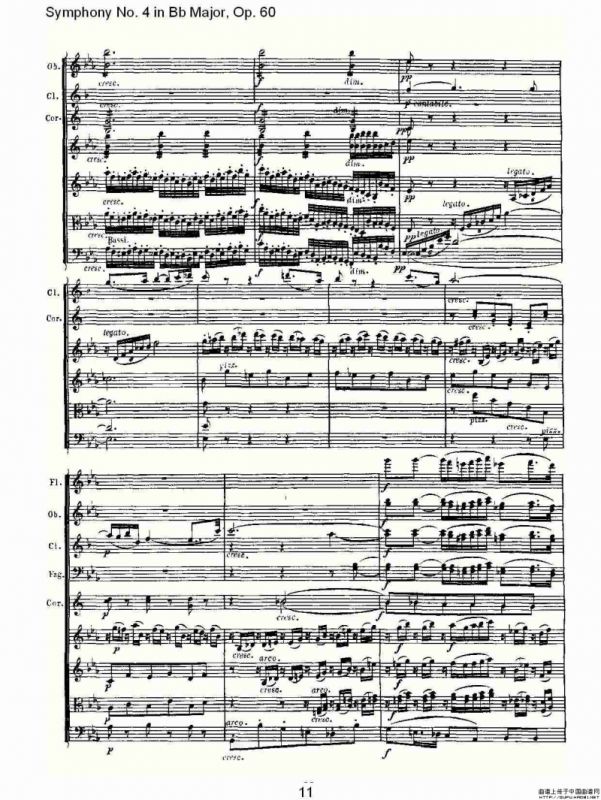bB大调第四交响曲 Op.60第二乐章