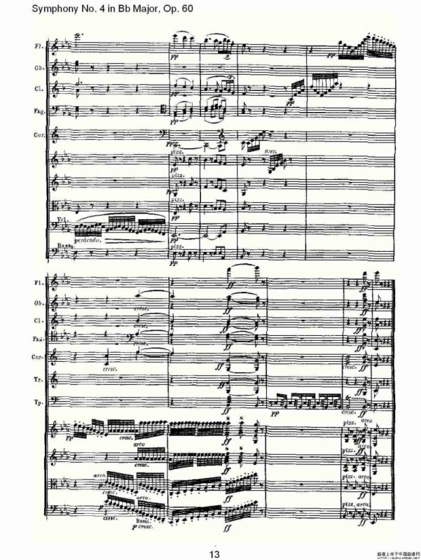 bB大调第四交响曲 Op.60第二乐章