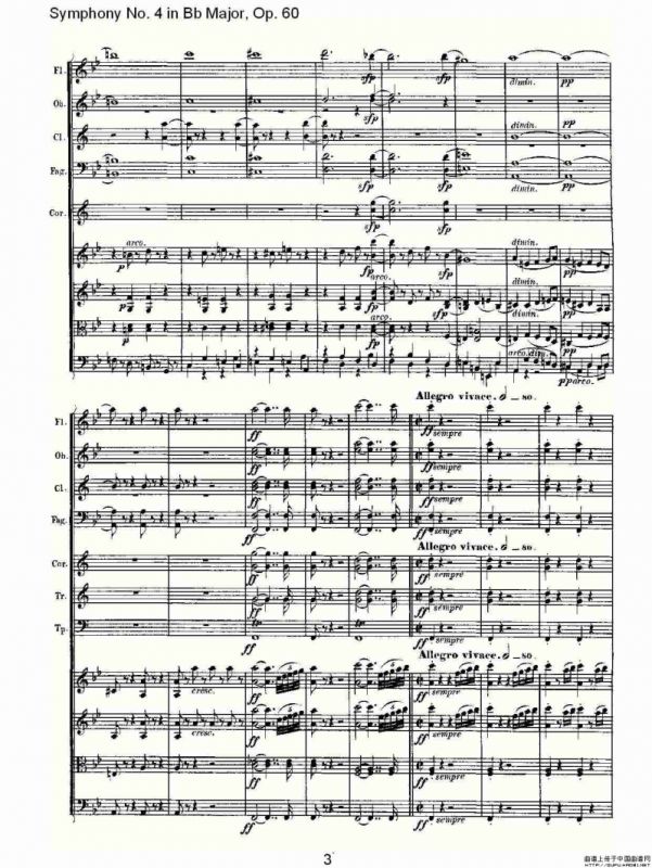 bB大调第四交响曲 Op.60第一乐章