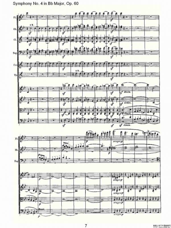 bB大调第四交响曲 Op.60第一乐章