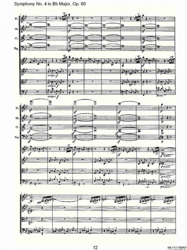 bB大调第四交响曲 Op.60第一乐章