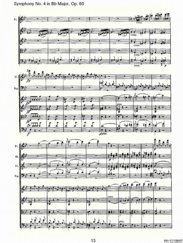 bB大调第四交响曲 Op.60第一乐章
