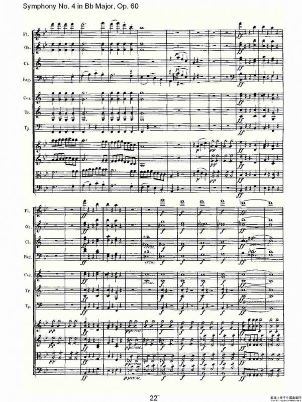 bB大调第四交响曲 Op.60第一乐章