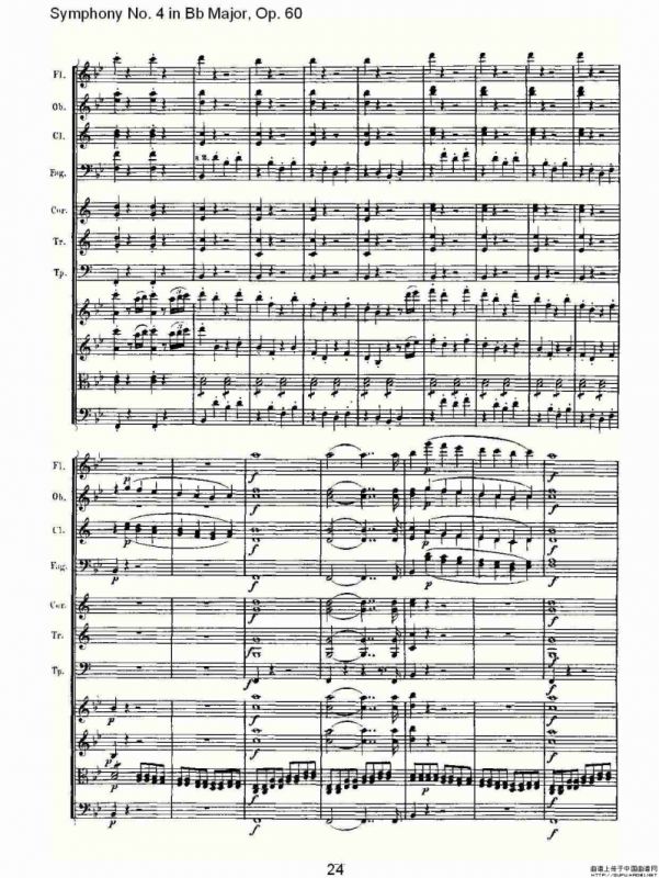 bB大调第四交响曲 Op.60第一乐章