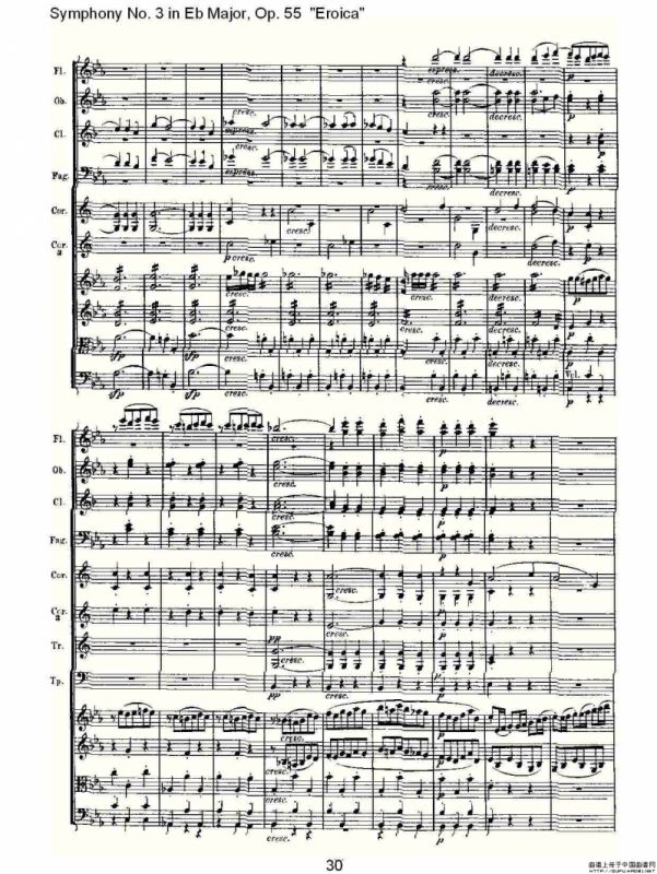 英雄交响曲（又名：降E大调第三交响曲)第一乐）