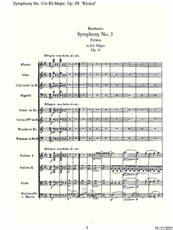 英雄交响曲（又名：降E大调第三交响曲)第一乐）