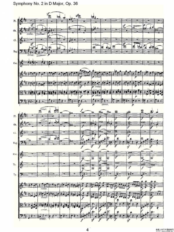 D大调第二交响曲 Op.36　第四乐章