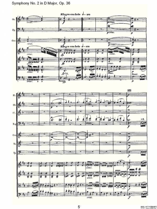 Symphony No. 2 in D Major, Op. 36（D大调第二交响曲 Op. 3）
