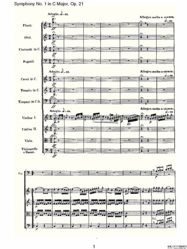 Symphony No. 1 in C Major, Op. 21（C大调第一交响曲 Op. 21）