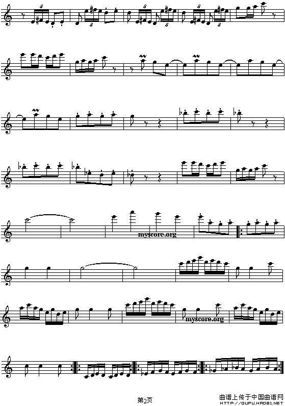 春节序曲（民族管弦乐名曲主旋律谱、五线谱））