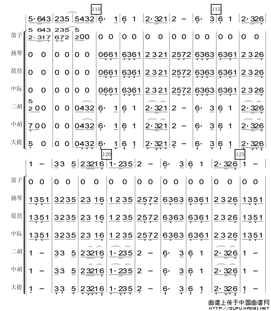 采茶舞曲（民乐合奏总谱）