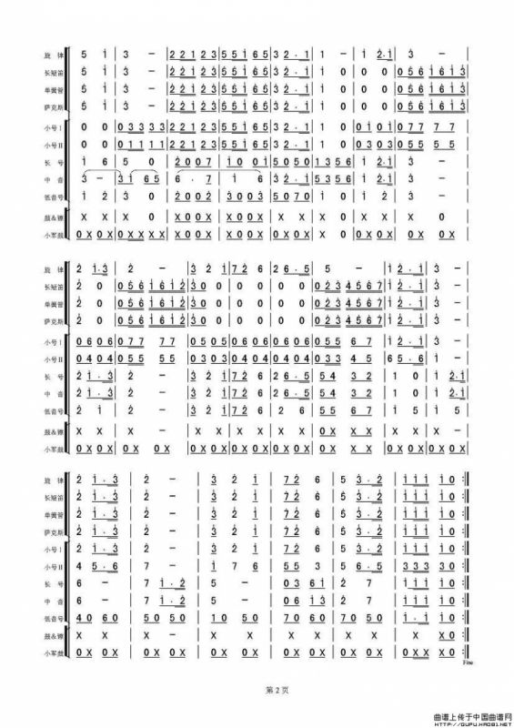 团结友谊进行曲（总谱）