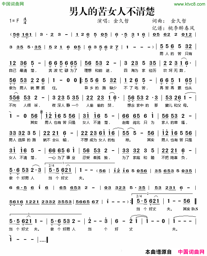 男人的苦女人不清楚