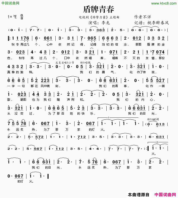 盾牌青春电视剧《特警力量》主题曲