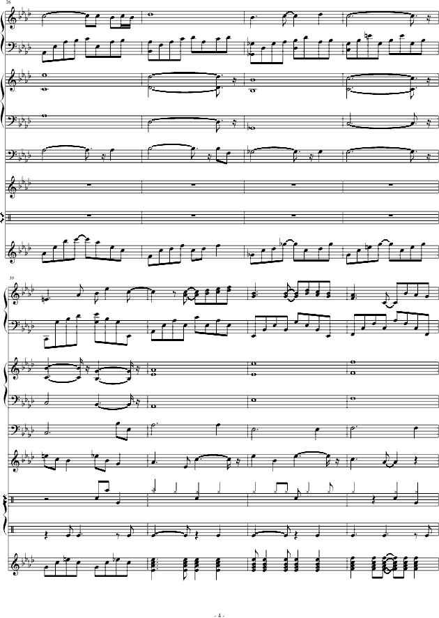 十年钢琴版完美伴奏