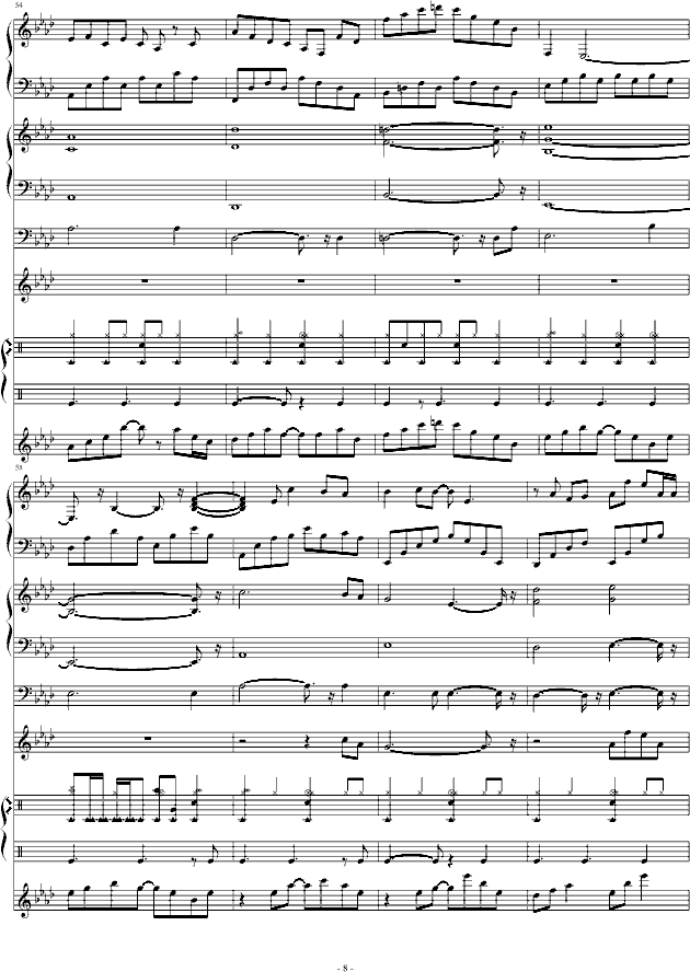 十年钢琴版完美伴奏