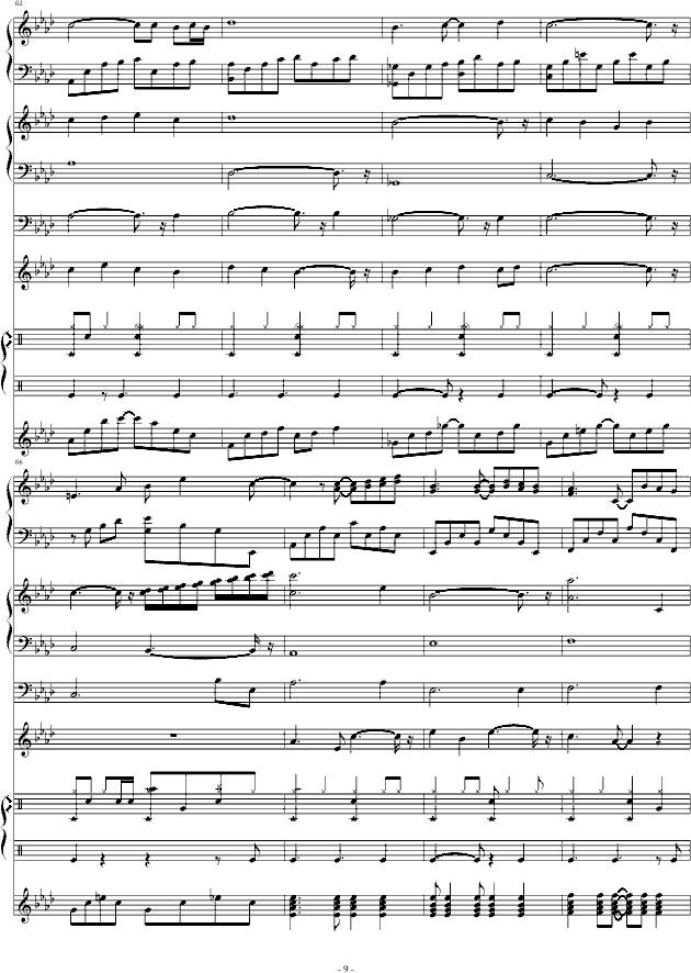 十年钢琴版完美伴奏