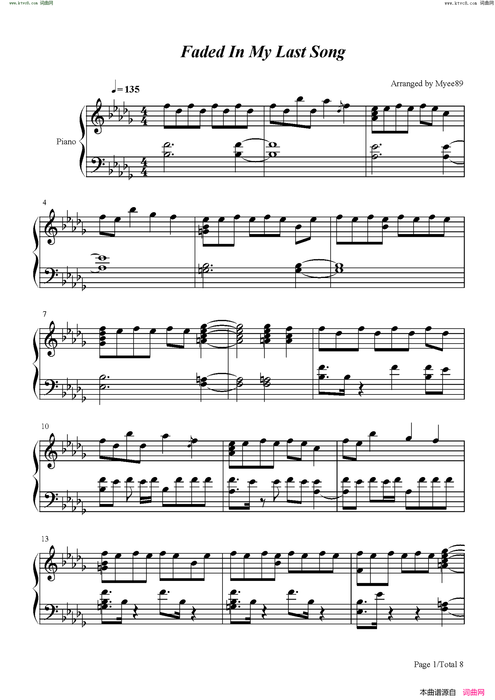 Faded In My Last Song