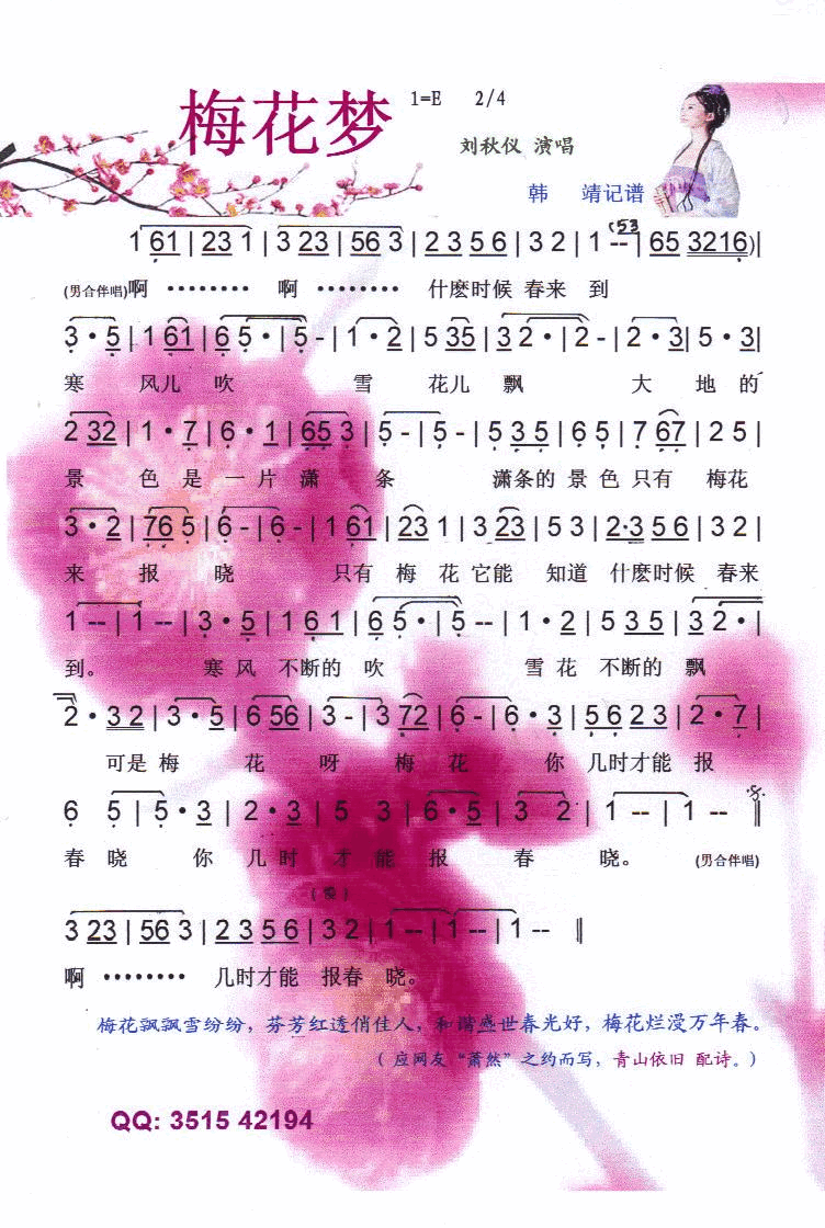 梅花梦【彩谱】