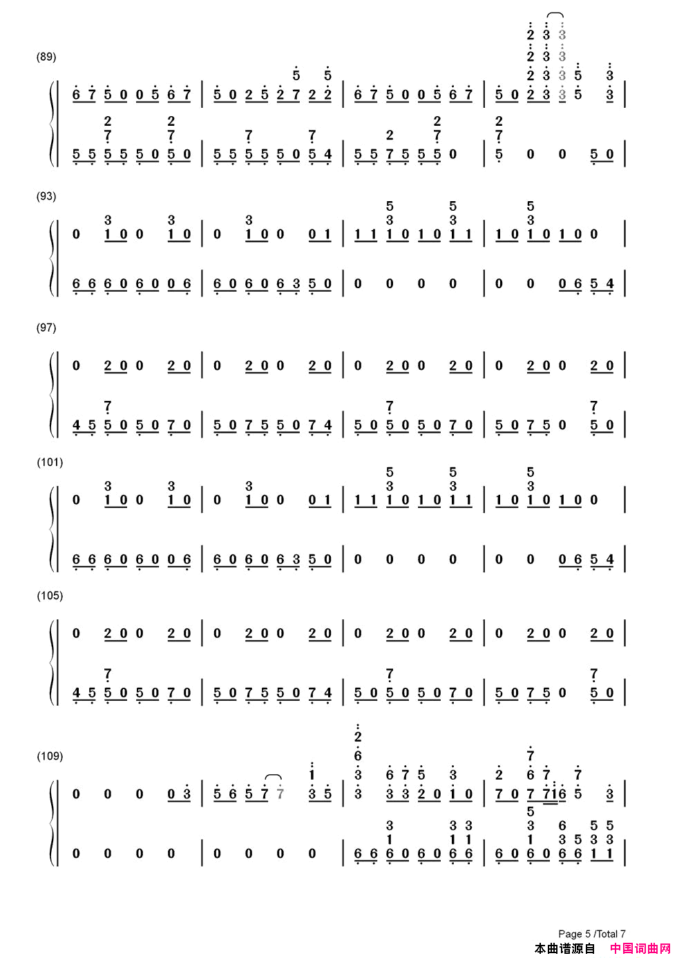 ShakeItOff双手简谱版