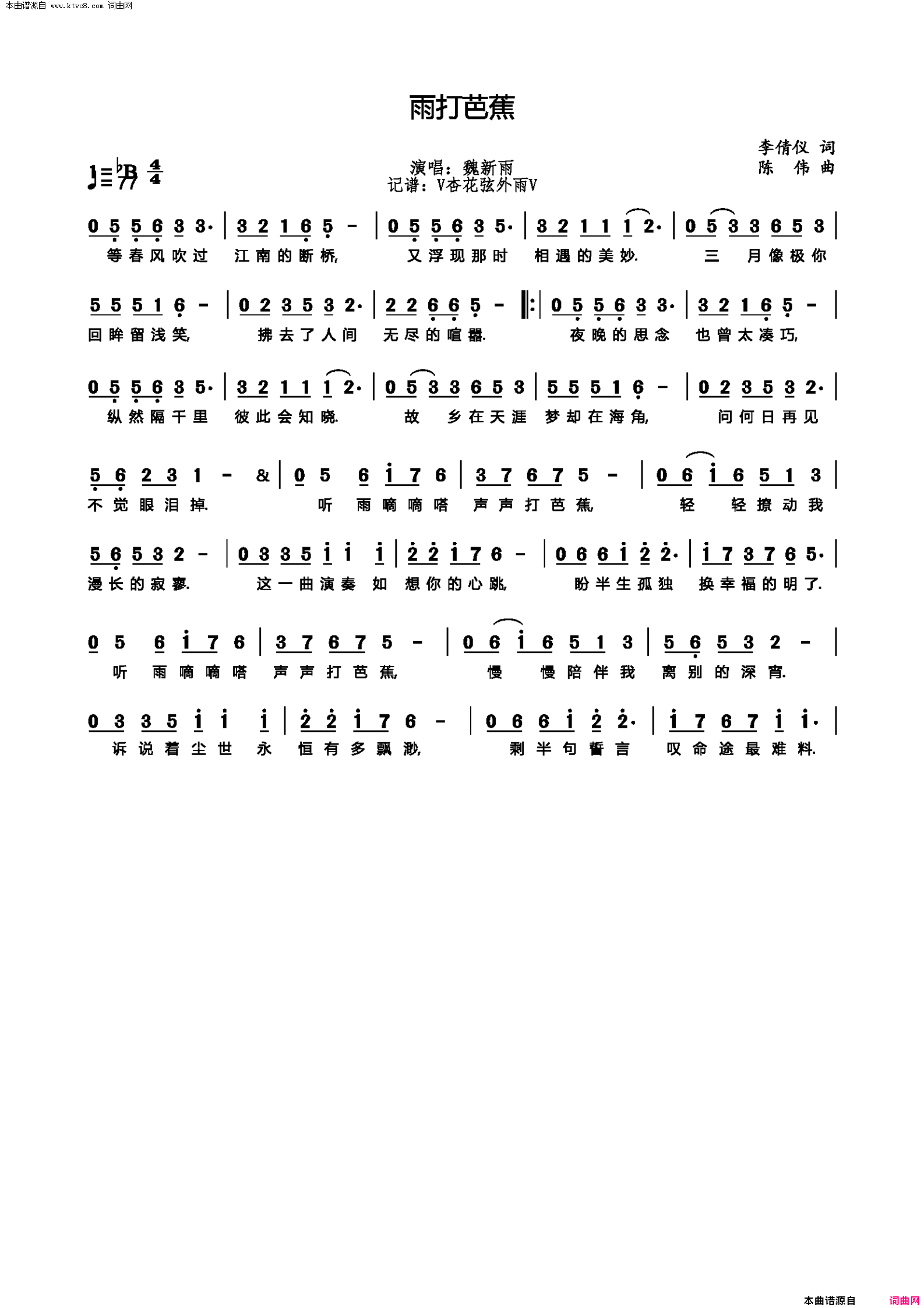 雨打芭蕉(魏新雨)