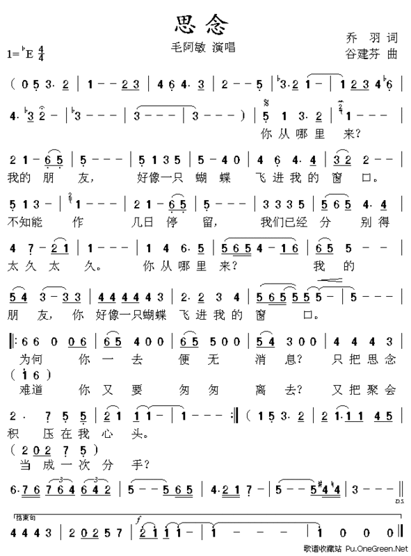 缠绕着思念的情人是什么歌