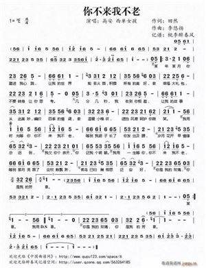 你不来我不老是什么歌