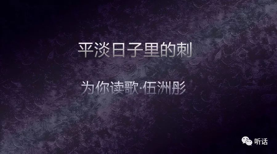 总有平淡总有波澜是什么歌