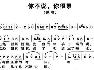 累也不说累是什么歌名
