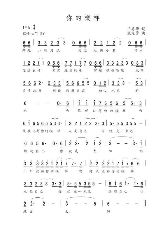 的样子是什么歌