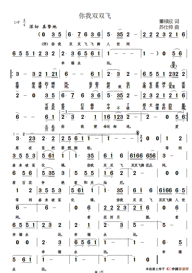 双双飞呀飞是什么歌曲